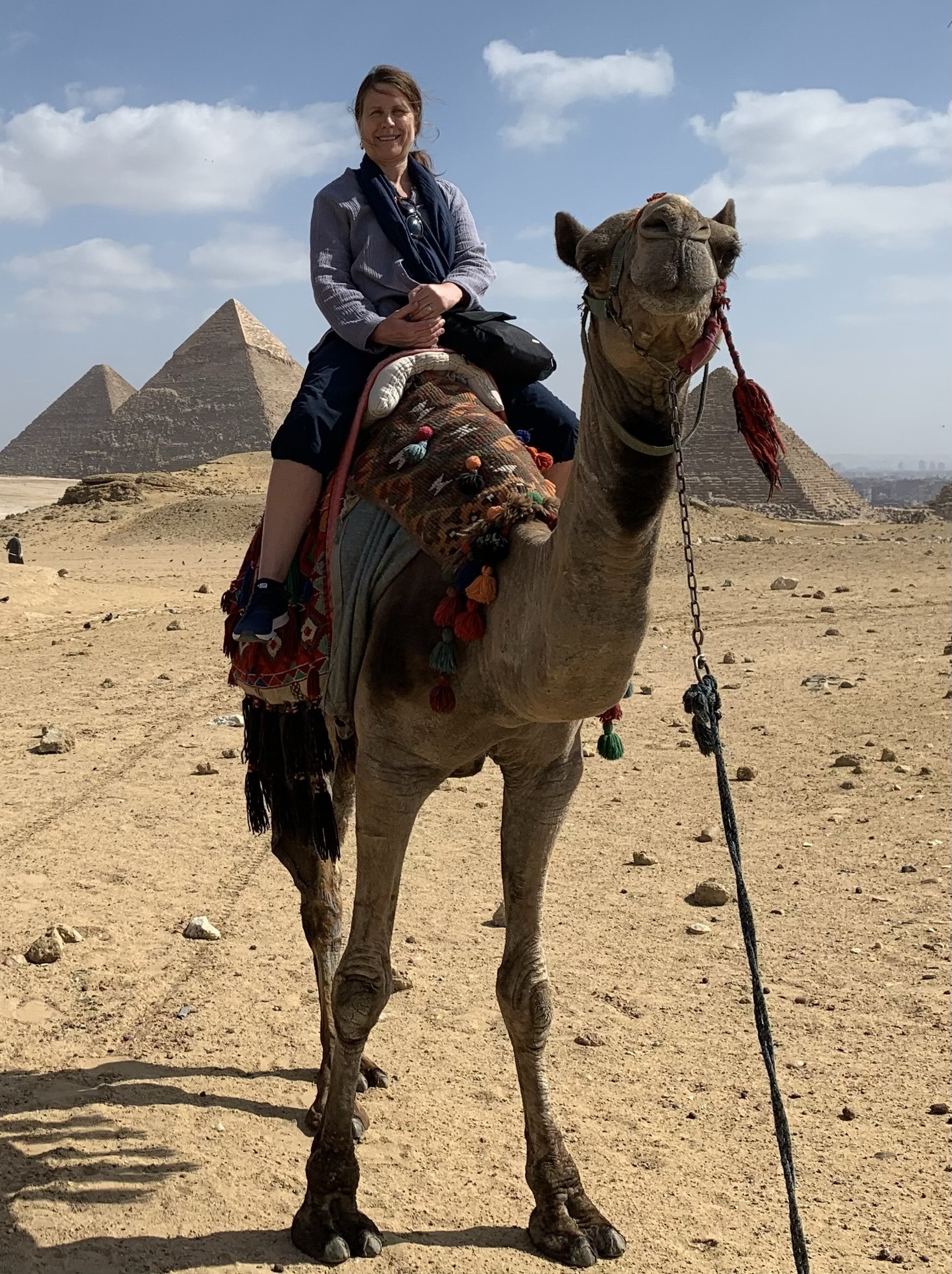 Carrie on a camel